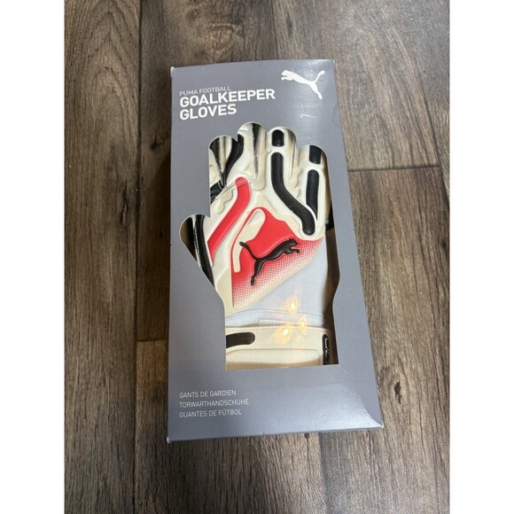 PUMA Ultra Protect RC 041863-01 Goalkeeper Gloves White Red Black Men’s Size 9 - Picture 1 of 8